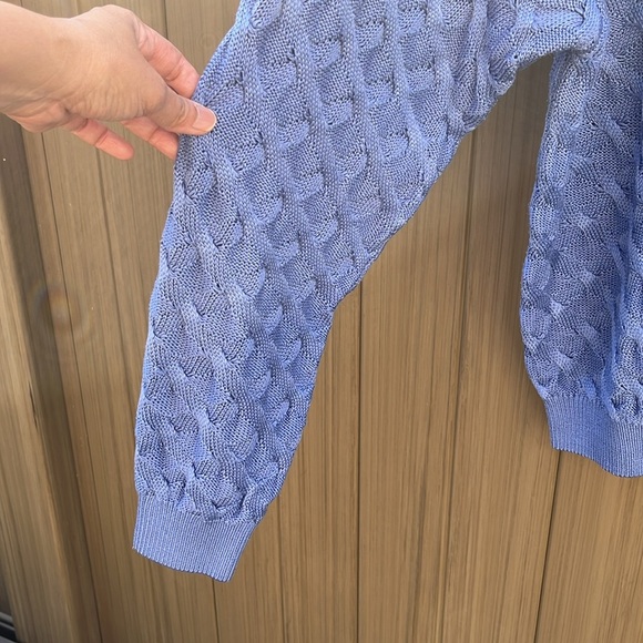 Saks Fifth Avenue 100% Silk Cable Knit Pullover Sweater size XXL Old Mon… - Picture 5 of 12